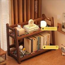 1pc Multifunctional Double Layer Desktop Organizer, Office Desk Organizer, Home Small Storage Rack, Tabletop Bookshelf, Cosmetic Storage Rack, Kitchen Storage Rack - View 6