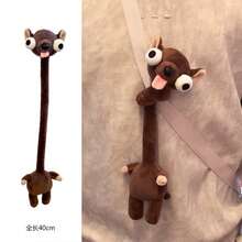 1Pc Funny Long Neck Plush Pendant Dachshund Sloth Stuffed Doll Backpack Decor Desk Ornament Cute Cartoon Gift Christmas Birthday Gift Random Style - Multicolor - View 2
