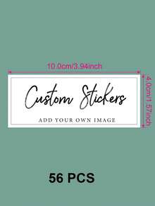 Custom Landscape Rectangular Stickers, Custom Logo Rectangle Stickers For Business Brand, Waterproof Labels, Customizable Photo Stickers, Wedding, Engagement, Birthday, Party Gift Tags, Supplies For Small Business - White-rectangular - View 16