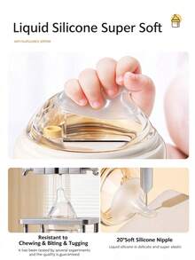 Botol Bayi PPSU, Botol Bayi Kaca Premium Aliran Lambat/Sedang, Mudah Beralih Antara ASI dan Botol, 0+ Bulan, Unisex, 1 Kemasan - MultiWarna - View 9