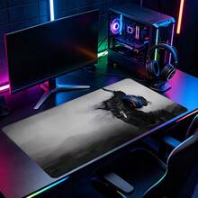Ink Knight Mouse Pad Grey Wash Texture Desk Mat Extended XL MousePad Office Desk Accessories Multicolor Non-Slip Stitched Edge Computer Mat For Desk 35.4x15.7 Inches Rubber Base Laptop Keyboard Pad For Home Office & Gamers,Durable And Spill-Resistant - View 2