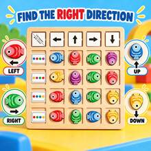 Wooden Fish Direction Matching Game With Color Sorting And Arrow Tiles - Fish Matching Game - View 9