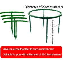 Plastic Plant Support Stand, Semi-Circular Pot Support Ring With Soil Fixing Rod, Detachable Modular Flower Support Rack, Adjustable Height With Stackable Design, Suitable For Indoor Potted Plants, Balcony Flowers, Greenhouse Plants, Garden Greenery And Outdoor Planting, Can Be Used To Support Kalanchoe, Peony, Rose, Lily, Hydrangea, Orchid And Small Climbing Plants - A - View 9