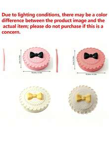 Cute Bow Design Eyelash Curler Box, This False Eyelash Storage Box Is Designed To Store And Protect Your False Eyelashes In A Neat And Organized Manner, Easy To Carry In Handbags, Makeup Bags, Travel Cases Or Bathroom Drawers. Suitable For Home Use, Travel, Parties, Work And Daily Makeup Scenarios. It Is An Excellent Addition To Your Makeup Tool Collection And A Thoughtful Gift For False Eyelash Lovers. (Eyelashes Not Included) - Multicolor - View 8