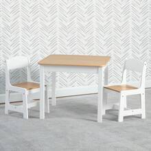 Table And Chair Set - Bianca White/Natural - View 2