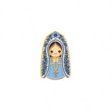 Virgin Mary Enamel Pin Set, 4 Colors Floral Cartoon Brooch, Christian Faith Badge For Clothing Backpack Hat, Christian Religious Gift For Believers - Multicolor - View 14