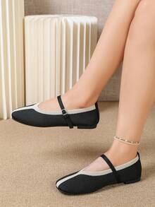 Women's New Breathable Mesh Pointed Toe Flat Shoes, Hollow Design With Buckle Strap, Vintage Lightweight Elegant Shoes, Suitable For Beach Vacation And Daily Commute - Black - View 7
