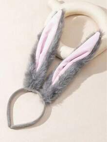 Pure Desire Style Sexy Bunny Ears Cosplay Halloween Headband - Grey - View 3