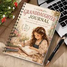 Untuk Cucu Perempuanku Tercantik, Buku Catatan Spiral A5, 1 buah Sampul Jurnal Sentimental dengan Gambar Cucu Perempuan yang Sedang Membaca, Mawar, Kupu-kupu, Bunga Taman, Kutipan Penyemangat, Pita "Percayalah pada Diri Sendiri" dan Gaya Hadiah Kenang-kenangan, Pena Tidak Termasuk - Satu buku (50 halaman, 100 halaman) - View 9