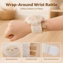 3PCS Baby Plush Toy Set, Sheep Rattle Ring, Sheep Wrist Rattle & Cotton Owl Roly‑Poly Tumbler, Infant Sensory Soothing Play Toy, Baby Shower Gift - Multicolor - View 6