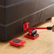 1 Set Furniture Moving Slider Kit, Heavy Duty Furniture Lifter With 4 Caster Pads, 360° Rotating Mover, Suitable For Sofa, Cabinet, Refrigerator And Various Home Appliances, Floor Protection, Easy To Operate By One Person - A - View 4