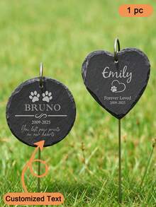 TONGFANTECH Personalized Pet Memorial Stone, Engraved Tombstone, Dog Sympathy Gift - Multicolor - View 2