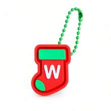 1pc A-Z Letter Christmas Stocking Keychain, Cute Mini Sock Bag Charm Pendant, Xmas Holiday Gift For Backpack Key Ring Decor - Multicolor - View 25