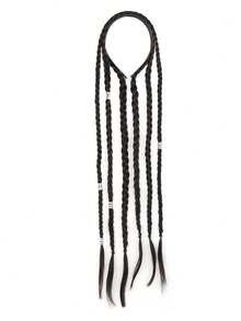 24 Inch Multi-Strand Long Braided Hair Band, Bohemian Style Fashion Headpiece, Suitable For Women's Festival Party And Daily Hairstyle Styling - Multicolor - View 12