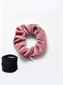 6pcs Velvet Hair Scrunchie Zipper Coin Purse, Bracelet Coin Purse, Suitable For Carrying Small Items During Travel, Outdoor Activities And Running - Multicolor - View 11