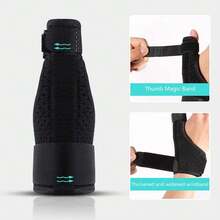 COFOE Adjustable Thumb & Wrist Support Brace, Breathable Mesh Thumb Stabilizer With Removable Aluminum Splint, Soft Fabric And Hook-And-Loop Straps For A Comfortable Fit, Black, Everyday Support - Black - View 10