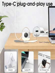 1pc Outdoor Portable Hanging Fan With LED Light, Remote Control Rechargeable Camping Ceiling Fan, 4 Adjustable Wind Speeds, Soft Quiet Blades, Suitable For Camping, RV, Bedroom Tent Light Fan - Multifunctional Outdoor Ceiling Fan Light - View 7