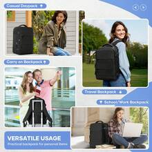 Large Capacity Men's Backpack, Lightweight Carry-On Bag, Airline Approved Travel Backpack, Carry-On Luggage With Shoe Compartment And Organizer Pockets, Waterproof Multifunctional Weekend Travel Backpack, Suitable For Travel And Business, Fashionable Travel Backpack - Multicolor - View 9