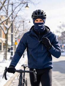1Pc 12 Zodiac Letter Print Fleece Balaclava Hat, Winter Warm Windproof Face Mask, Outdoor Skiing Cycling Neck Gaiter For Men & Women - Blue - View 2