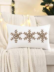 1pc/2pcs Christmas Pillow Case Christmas Tree Jute Rope Embroidery Sofa Living Room Bedroom Home Decor Party Holiday Gift - White - View 11