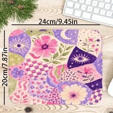 1pc Vintage Celestial Floral Checkered Desk Mat, Multi-Purpose Vanity Table Protector, Nail Art Mat, Large Desktop Mouse Pad For Women Bedroom & Office, S/M/L/XL - View 17