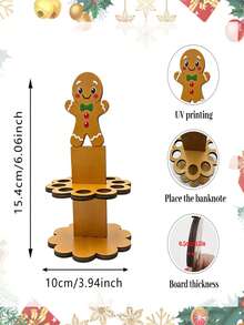 Santa Claus Cash Holder, Christmas Party Decoration, Multi-Slot Cash Stand; Suitable For Window Or Tabletop Displays And Festive Decor; Ideal For Christmas Parties And Family Gatherings. - Multiple Styles - View 15
