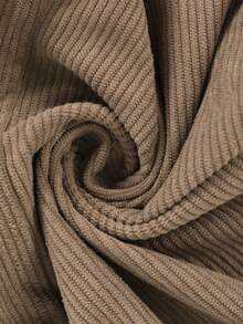 Autumn/Winter Vintage Corduroy Men's Casual Pants With Side Button Design, Loose Leg, Wide Leg Long Pants - Khaki - View 7