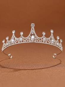 1pc Kids Girls Rhinestone Crown Tiara, Handcrafted Princess Headpiece For Birthday Party, Dress Up, Pageant, School Show, Photo Day, Holiday Gift - Multicolor - View 11