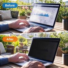 Magnetic Privacy Screen Protector For Macbook Air 15 Inch (2023-2025, M2, M3, M4, M5) - Removable Anti-Glare Privacy Filter For Laptop, Suitable For Office, Airport, Cafe And Other Public Places - View 9