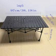 1 Set Camping Folding Table And Chairs, Thick And Sturdy, Lightweight And Portable, Suitable For Picnic - A - View 7