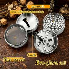 3 Sizes Available, Metal Silver Hand Crank Grinder, Metal Grinder With Handle, Smoking Accessories Grinder - View 3