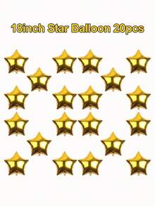 5/10/20 Pcs Gold Star Balloons, Gold Star Foil Balloons, 18 Inch Large Gold Helium Foil Balloons For Graduation, Birthday, Anniversary, Wedding Party Decorations - Star - View 6