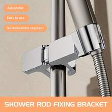 1pc Bathroom No-Drill Shower Head Holder, Adjustable Height Shower Rod, Movable Universal Fixer, Easter Eid Gift - Multi-color - View 3