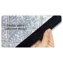 Thickened Padded Aluminum Foil Thermal Curtains | Black Edge Silver Surface Windproof & Cold-Insulating, Winter Window Thermal Insulation Curtains - Cotton With Black Trim, Full-piece Style - View 6