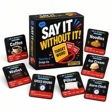 1pc Mini "Say It, Don't Use It!" 50-Card Taboo Guessing Party Game, Suitable For Halloween, Christmas, Family, Friends Gathering, Game Night, Party, Travel And Camping Fast-Paced Game, Dedicated Card Game - Multicolor - View 1