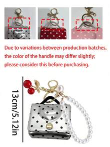 Women's Mini Coin Purse Keychain Wallet With Pearl Chain And Small Cherry, Cute Designer Bag Accessory Pendant, Suitable For Handbags And Tote Bags - Multicolor - View 11
