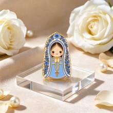 Cute Virgin Mary Enamel Pin Set, Colorful Floral Cartoon Lapel Brooch, Metal Pins For Backpack Clothing Badge, Religious Jewelry Gift For Believers - Multicolor - View 9