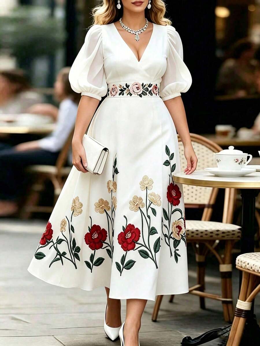 Plus Size Dresses - Multicolor - View 1