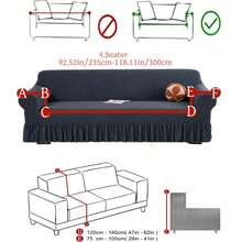 1 Buah Sarung Sofa Kain Fleece Lembut untuk Dekorasi Rumah, Abu-abu Gelap Polos, Dekorasi Rumah, Tersedia Berbagai Ukuran, Lembut dan Ramah Kulit, Sarung Sofa Berpinggiran, Cocok untuk Sofa 1/2/3/4 Dudukan, Sepanjang Musim - Dark Grey - View 14