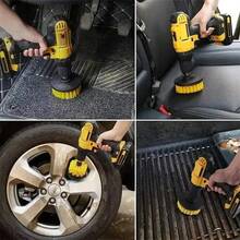 3-In-1 Drill Brush Head Set, Multi-Function Electric Cleaning Kit, Suitable For Most Cordless Drills, Nylon Brush Heads For Bathroom, Shower, Bathtub, Tile, Tile Grout, Floor, Furniture And Car Interior Cleaning, Efficient Cleaning Tool, Suitable For Home And Commercial Use. - 4pcs - View 3