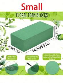 4/2/1pc Green Floral Foam Bricks, Dry & Wet Use Floral Foam Blocks, Suitable For Banquet Table Flowers, Bridal Bouquets, Window Displays, Florist Creations, Christmas Decorations, Birthday Arrangements, Christmas Home Decor - Multiple Styles - View 7