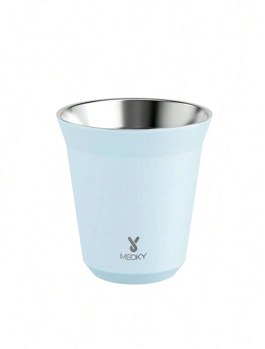 Meoky 6oz Stainless Steel Espresso Cup, Double-Walled Insulated Metal Coffee Mug, Perfect For Outdoor And Home Use, Lightweight And Portable.