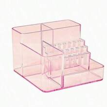 1pc Nail Drill Machine And 28-Slot Nail Drill Bit Holder, Transparent Plastic Base, Suitable For Desktop Storage, Skincare Product Storage, Small Item Storage, Professional Nail Tool Storage Box (ABS Material) - Multicolor - View 12