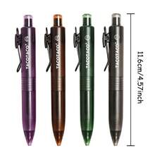 4Pcs TACOTACO Forest Series Retractable Pocket Gel Pen Set 0.5mm Bullet Tip Quick‑Dry Black Ink Gel Pens Portable Clip‑On Writing Pen For School Office - A - View 2
