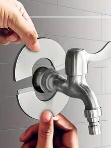 Faucet Decorative Cover Plate,Triangle Valve Decorative Cover, Round Cover For Showerhead Faucet, Water Pipe Mixing Valve, Enlarged Cover For Wall Opening,Designed To Conceal Wall Mounted Openings For Faucets, Air Conditioning Pipes ﻿ - Multicolor - View 1