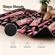 1pc Fashion Cosmetic Leopard Print Desk Mat, Multi-Purpose Vanity Table Protector, Nail Art Mat, Large Desktop Mouse Pad For Women Bedroom & Office, S/M/L/XL - View 9