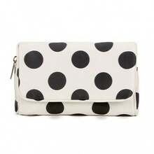 1pc Cute Zipper Cosmetic Bag With Mirror Striped Polka Dot Makeup Pouch Portable Toiletry Storage Bag Aesthetic Small Coin Wallet For Daily & Travel - Multicolor - View 17