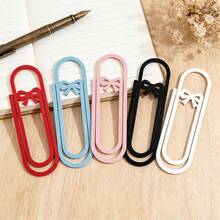 Cute Bow-Shaped Paper Clip Bookmark, Giant Paper Clip Design, Multi-Color, Suitable For Book Lovers And Students - Bow Bookmark - View 2