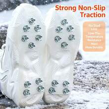 10-Tooth Ice Cleats Shoe Covers, Steel Anti-Slip Traction Ice Spikes, Suitable For Snow And Ice Surfaces, Outdoor Hiking Traction Ice Cleats - Multi-color - View 3