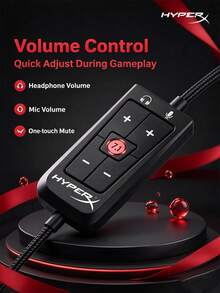 HyperX Card âm thanh USB ngoài Lingyin Plus, cáp chuyển 3.5 sang USB, âm thanh vòm ảo 7.1 điều khiển bằng nút, card âm thanh chơi game eSports, nghe tiếng đoán vị trí, bộ chuyển đổi âm thanh tai nghe máy tính để bàn 7.1 SURROVND SOUND CARD - Xem 6